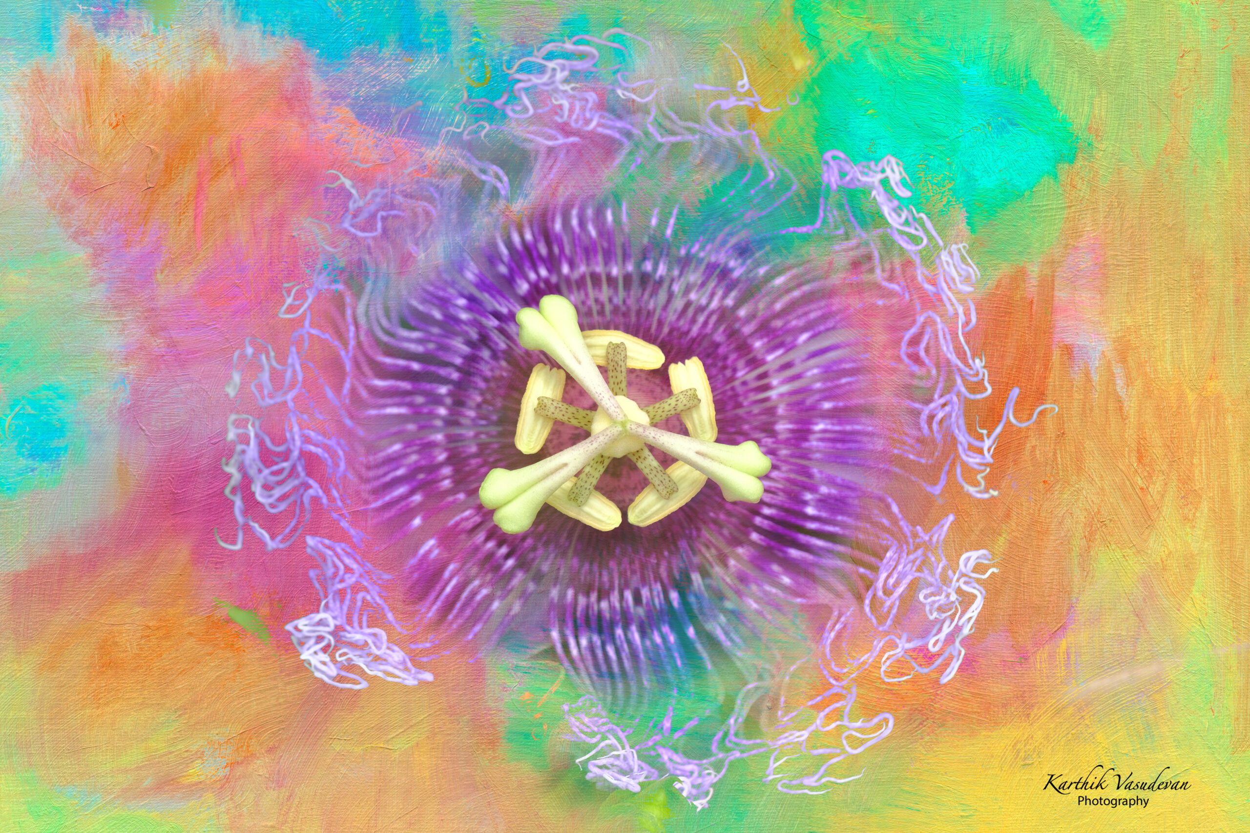 Clock flower Abstract